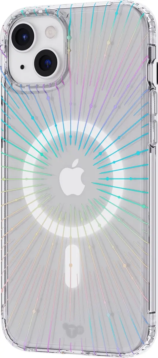 Tech21 Evo Clear iPhone 15 Plus Hoesje - MagSafe - 3,6m Valbestendig - Transparant Glitter