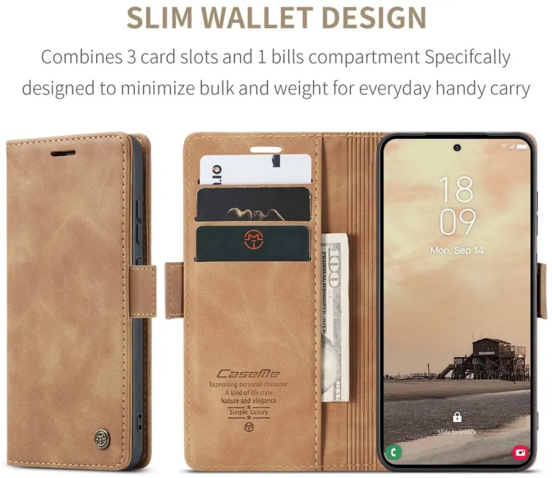 Caseme 013 Hoesje Samsung Galaxy S26 Ultra - Book Case Bruin
