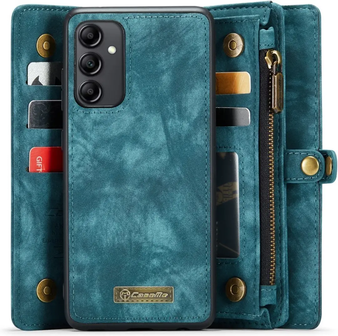 Caseme 008 Hoesje Samsung Galaxy A34 - Blauw - 8 Pasjes