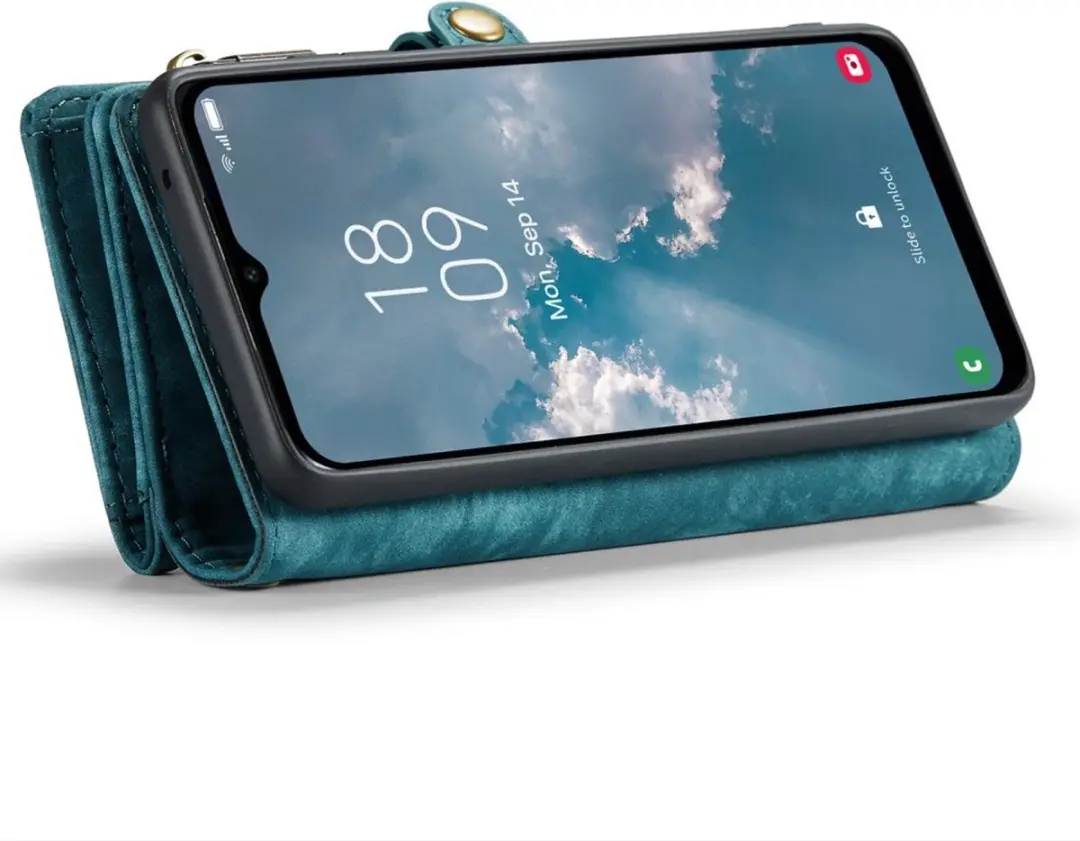 Caseme 008 Hoesje Samsung Galaxy A34 - Blauw - 8 Pasjes