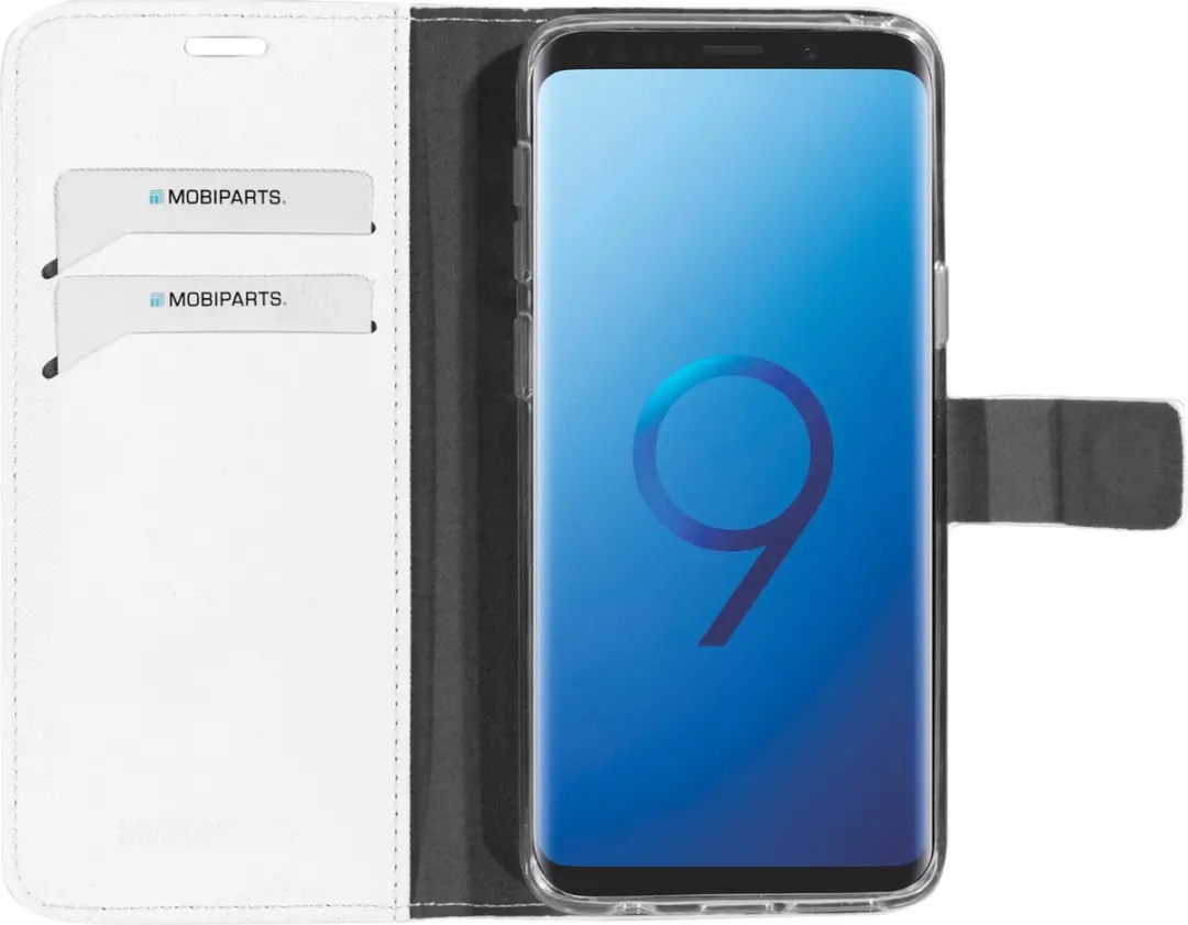 Mobiparts Casetastic Wallethoes Samsung Galaxy S9 - 2 Pasjes - Wit
