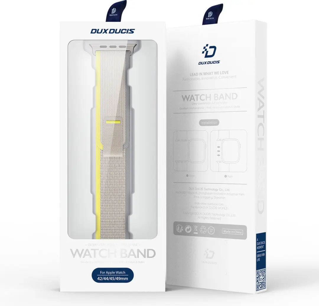 Dux Ducis Sport-klittenband Apple Watch - Geel - YJ-versie