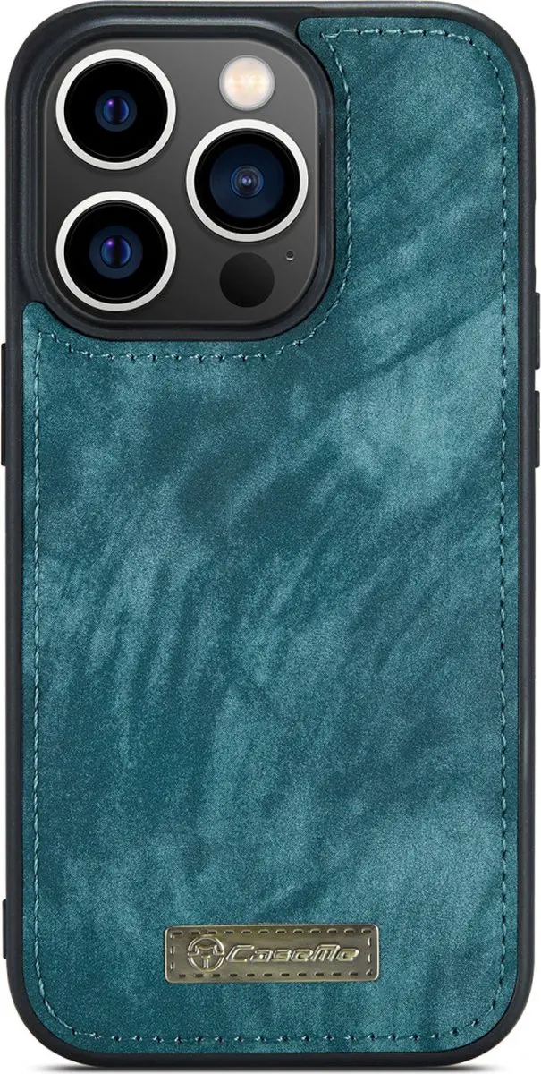 Caseme Vintage Portemonneehoesje CSM-39267 - iPhone 15 Pro - 8 Pasjes - Blauw - afbeelding 6 van 6