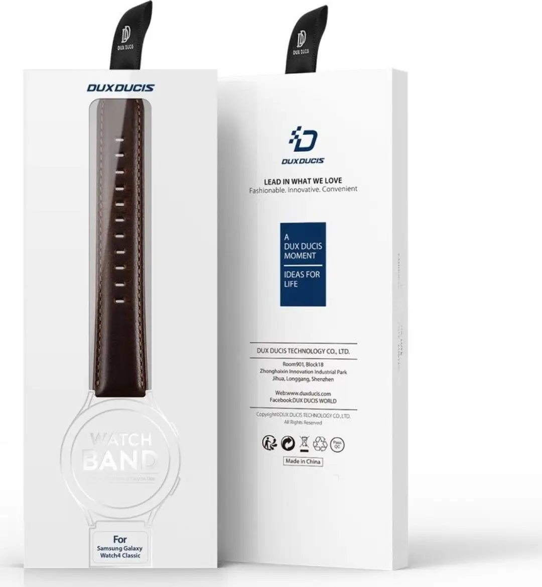 Dux Ducis Business Smartwatchband 22mm - Kunstleer - Bruin