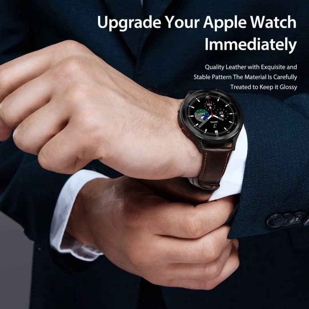 Dux Ducis Business Smartwatchband 22mm - Kunstleer - Bruin