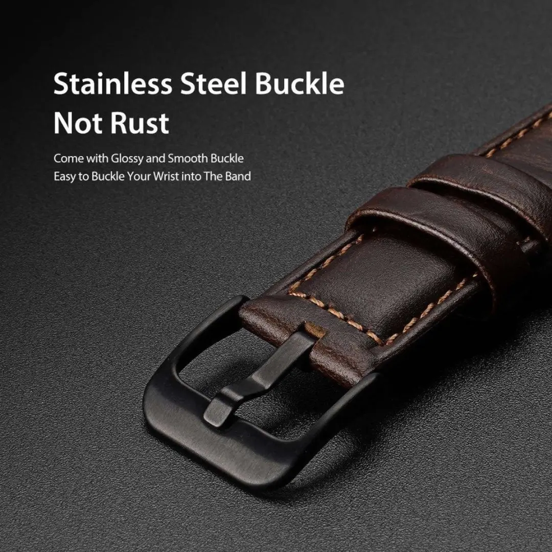 Dux Ducis Business Smartwatchband 22mm - Kunstleer - Bruin - afbeelding 6 van 6