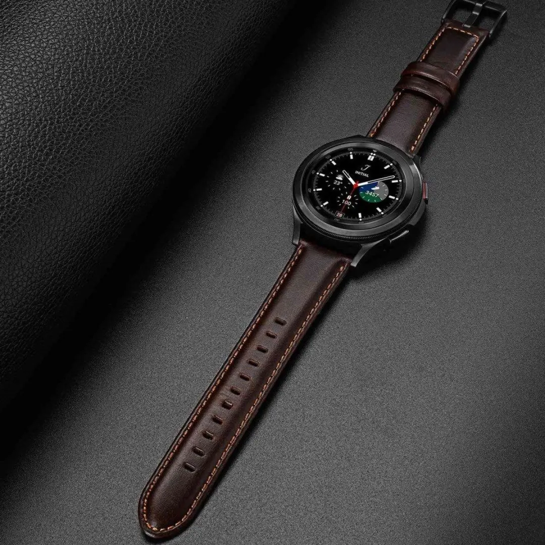 Dux Ducis Business Smartwatchband 22mm - Kunstleer - Bruin