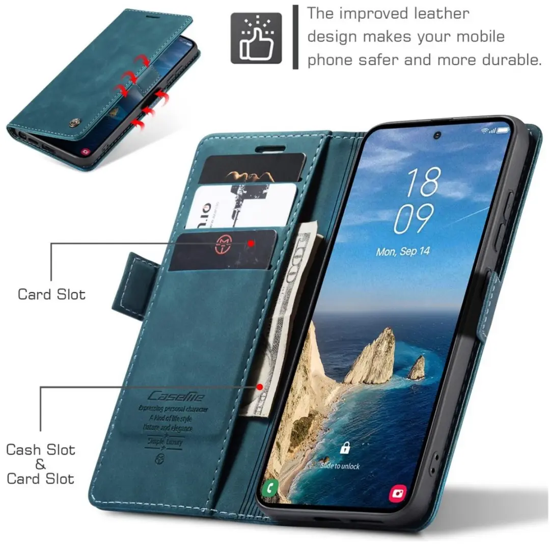Caseme 013 Hoesje Samsung Galaxy S26 Ultra - Book Case Blauw - afbeelding 6 van 6