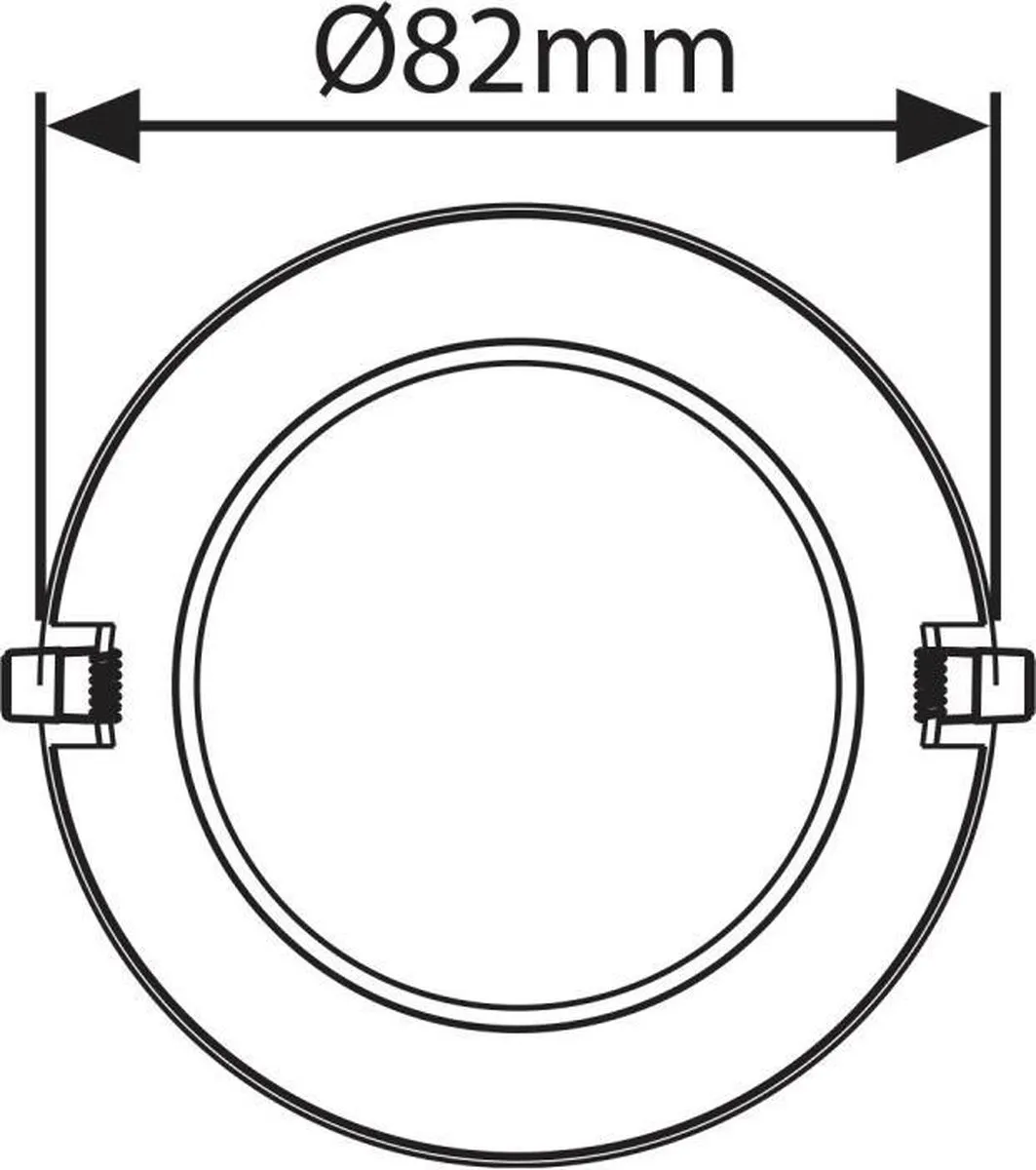 Noxion Inbouw Spot D-round MR16 GU10 6W - Wit