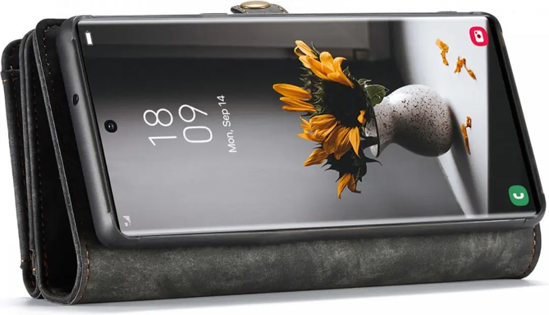 Caseme 008 Book Case Samsung Galaxy S22 Ultra - 10 Pasjes - Zwart