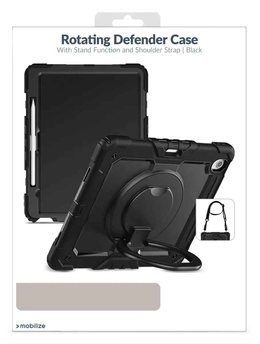 Mobilize Rotating Defender MOB-FHPCB-GALTABS9ULTRA146 Tablethoes - Samsung Galaxy Tab S9 Ultra - Zwart