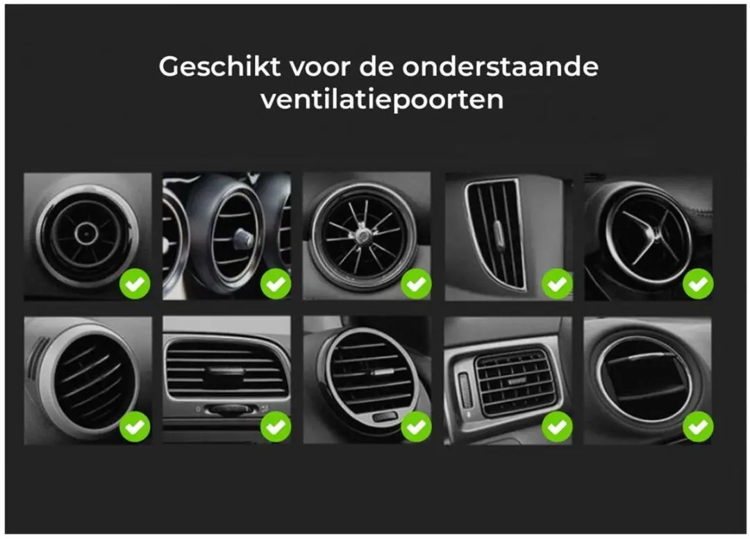 Hoco 360° Verstelbare Telefoonhouder Auto - Zwart - afbeelding 6 van 6