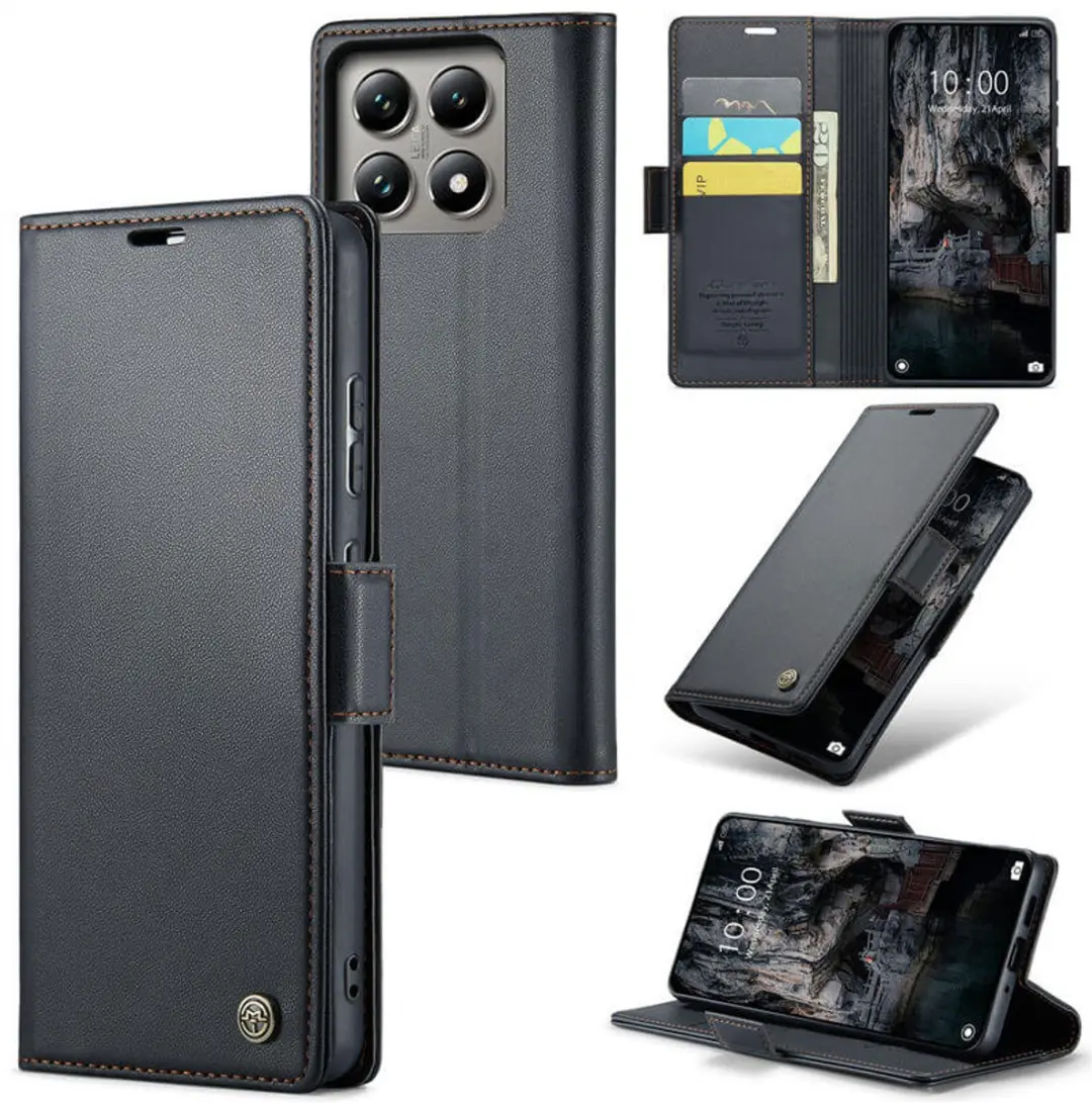 Caseme Wallet Case Xiaomi 14T Pro RFID Magneetsluiting
