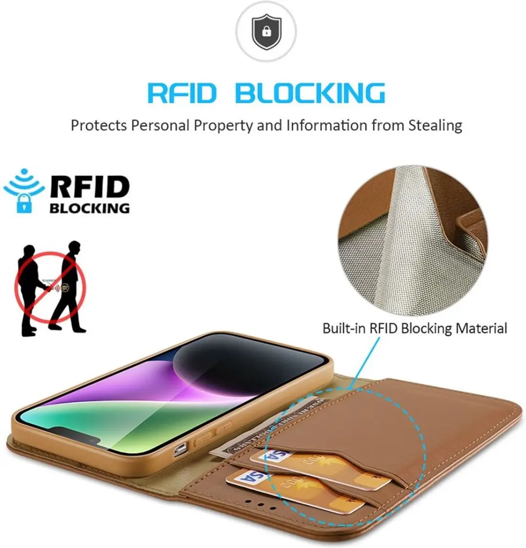 Dux Ducis Hivo Series iPhone 15 Hoesje - Bruin - afbeelding 6 van 6