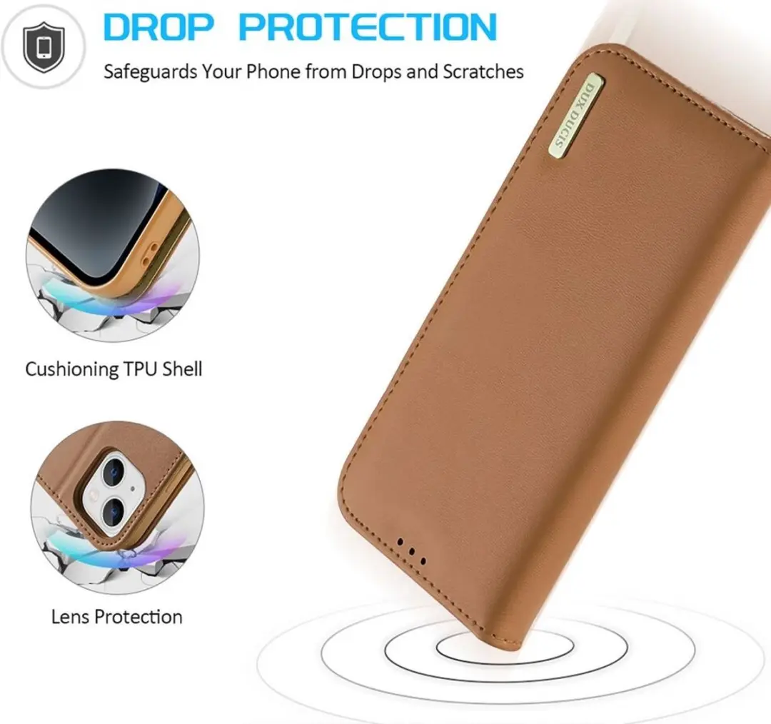 Dux Ducis Hivo Series iPhone 15 Hoesje - Bruin