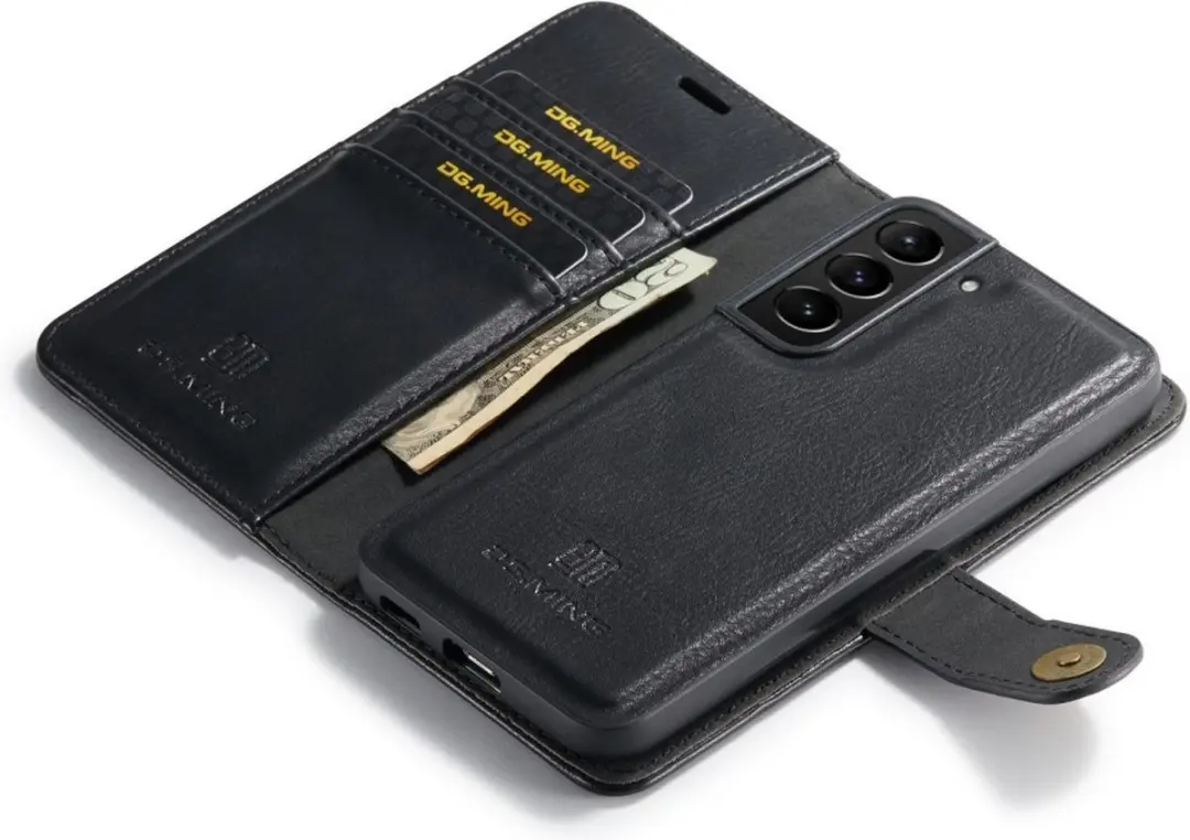 DG.MING Hoesje Samsung Galaxy S23 2-in-1 Book Case - Zwart