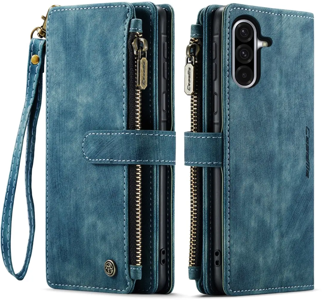 CaseMe C30 Book Case Hoesje Samsung Galaxy A37 - Blauw - 10 Pasjes