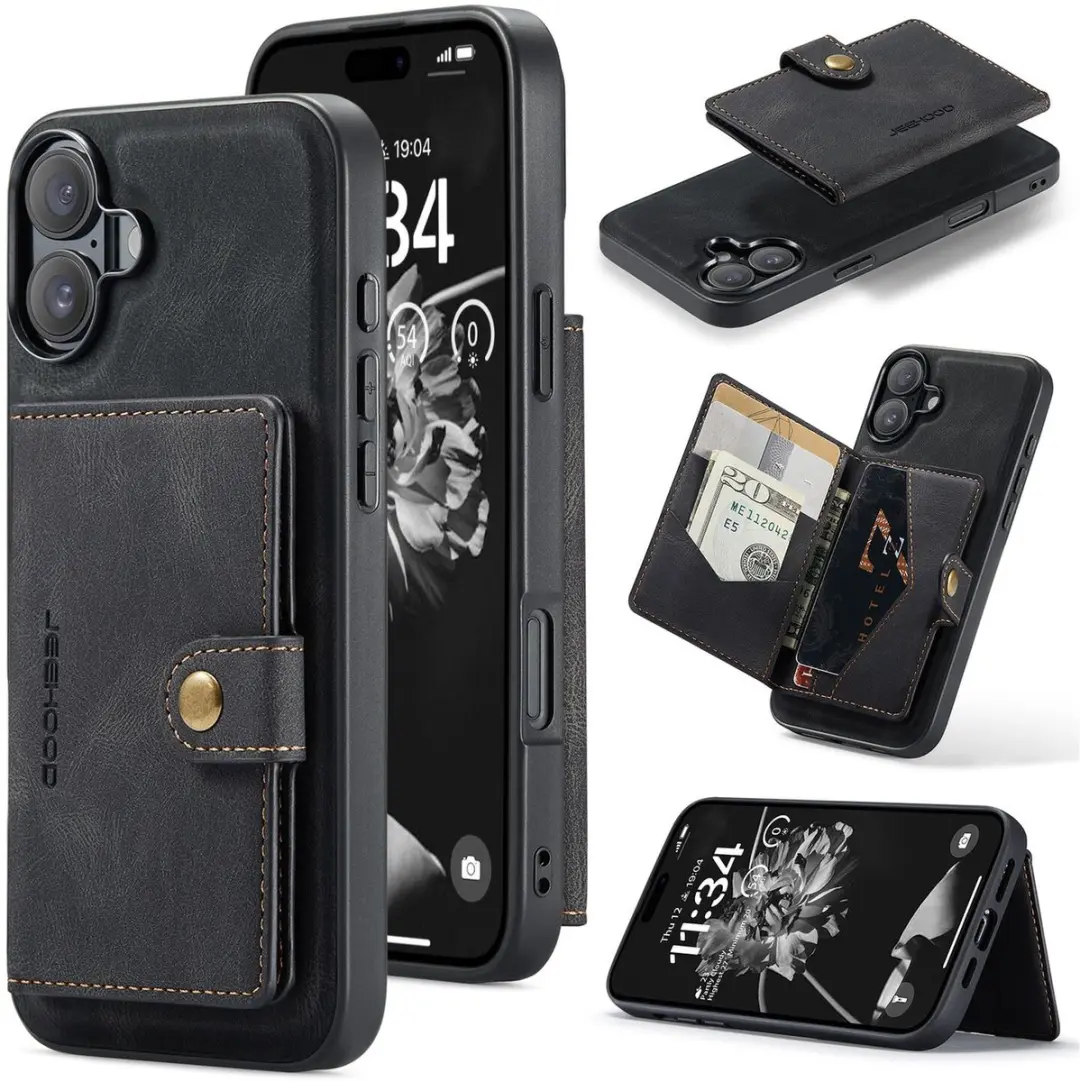 Caseme JH-01 Hoesje iPhone 17 - Magnetische Kaarthouder Zwart - afbeelding 6 van 6