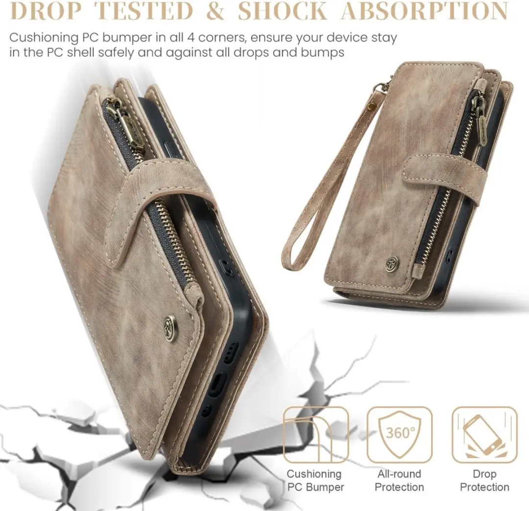 Caseme C30 Book Case iPhone 16 Pro Max - Bruin