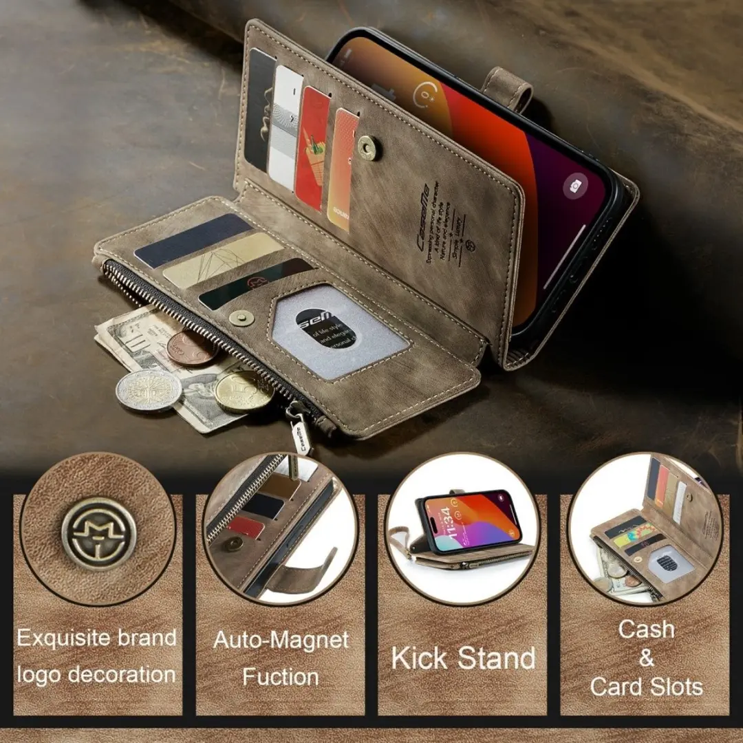 Caseme C30 Book Case iPhone 16 Pro Max - Bruin
