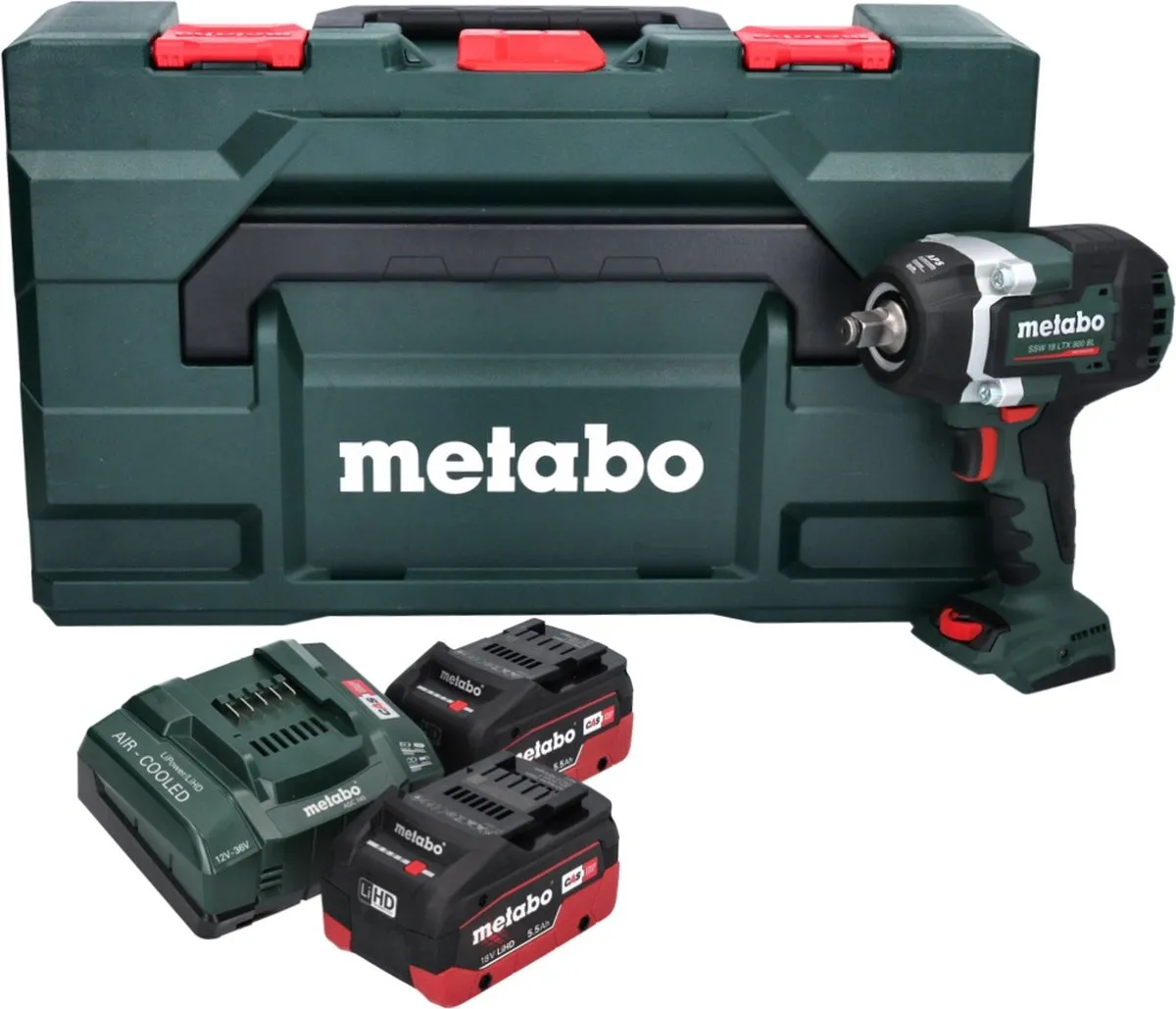 Metabo SSW 18 LTX 800 BL Accu-slagmoersleutel - 2 Accu's