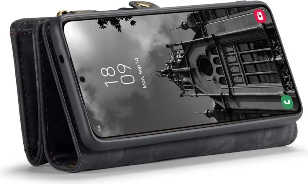 Caseme 008 Hoesje Samsung Galaxy S25 Plus - 8 Pasjes Zwart