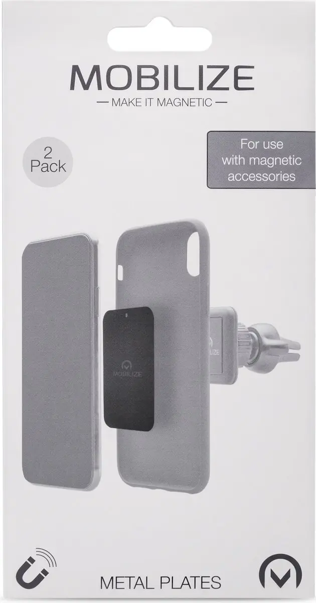 Mobilize MOB-MPB-2PACK Telefoonhouder Auto Magnetisch - Zwart