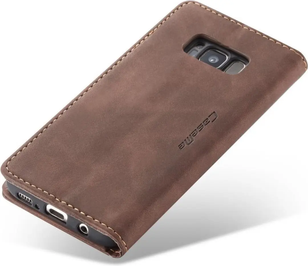 Caseme Book Case Samsung Galaxy S8 - Donkerbruin - afbeelding 6 van 6