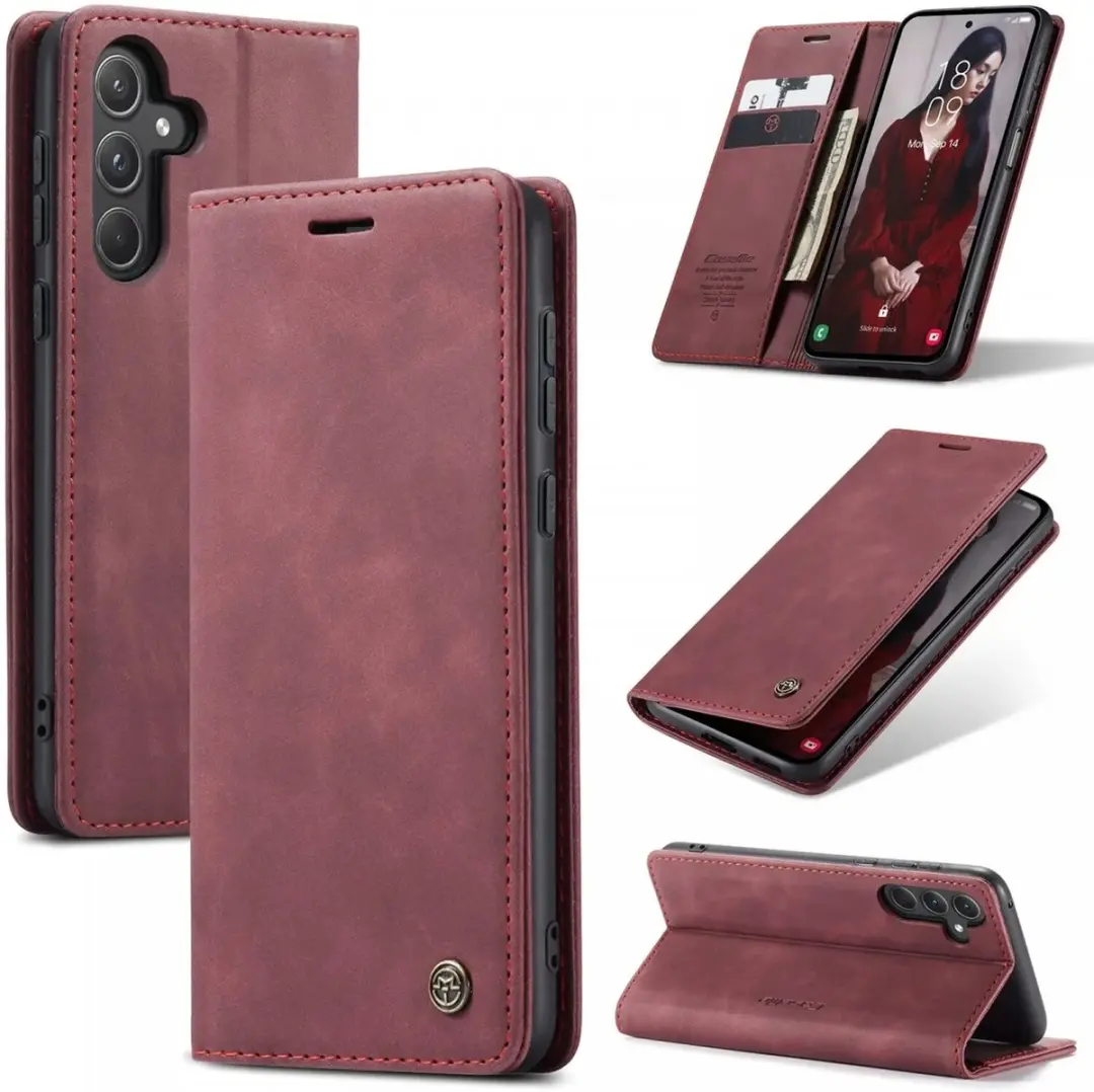 Caseme 013 Hoesje Samsung Galaxy A55 - Book Case Rood