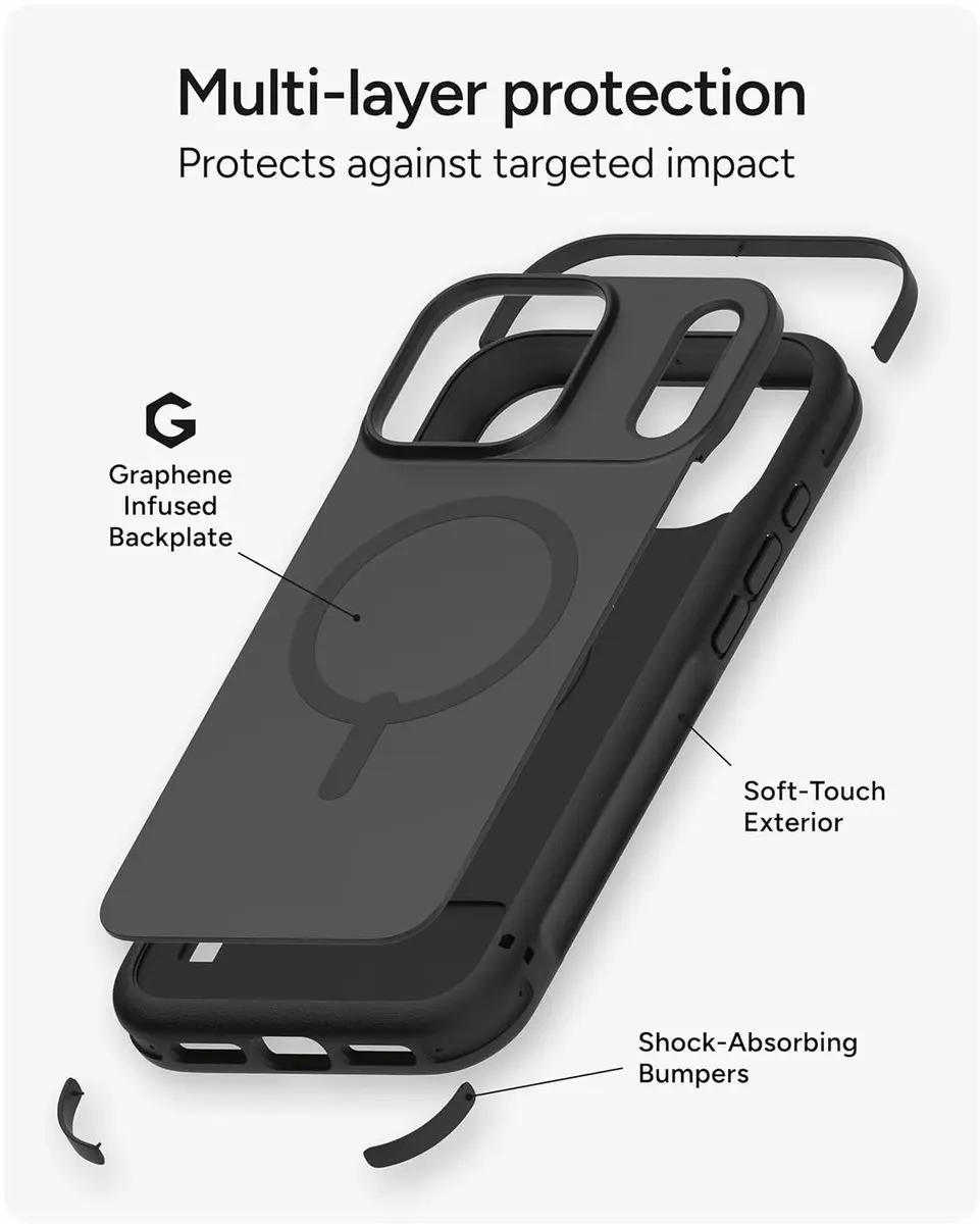ZAGG Sedona Snap iPhone 17 Pro Max Hoesje - MagSafe - Zwart - afbeelding 6 van 6
