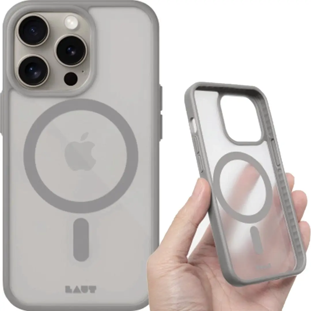 Laut HUEX PROTECT LIP23BHPTGY Hoesje iPhone 15 Pro - Grijs