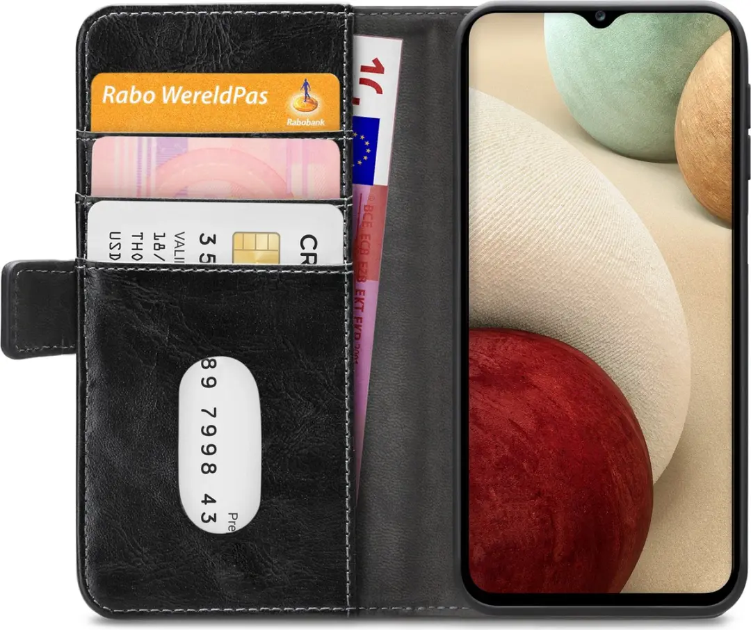 Mobilize Bookcase Hoesje Samsung Galaxy A12 - 4 Stuks - Zwart - afbeelding 6 van 6