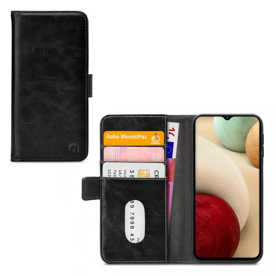 Mobilize Bookcase Hoesje Samsung Galaxy A12 - 4 Stuks - Zwart