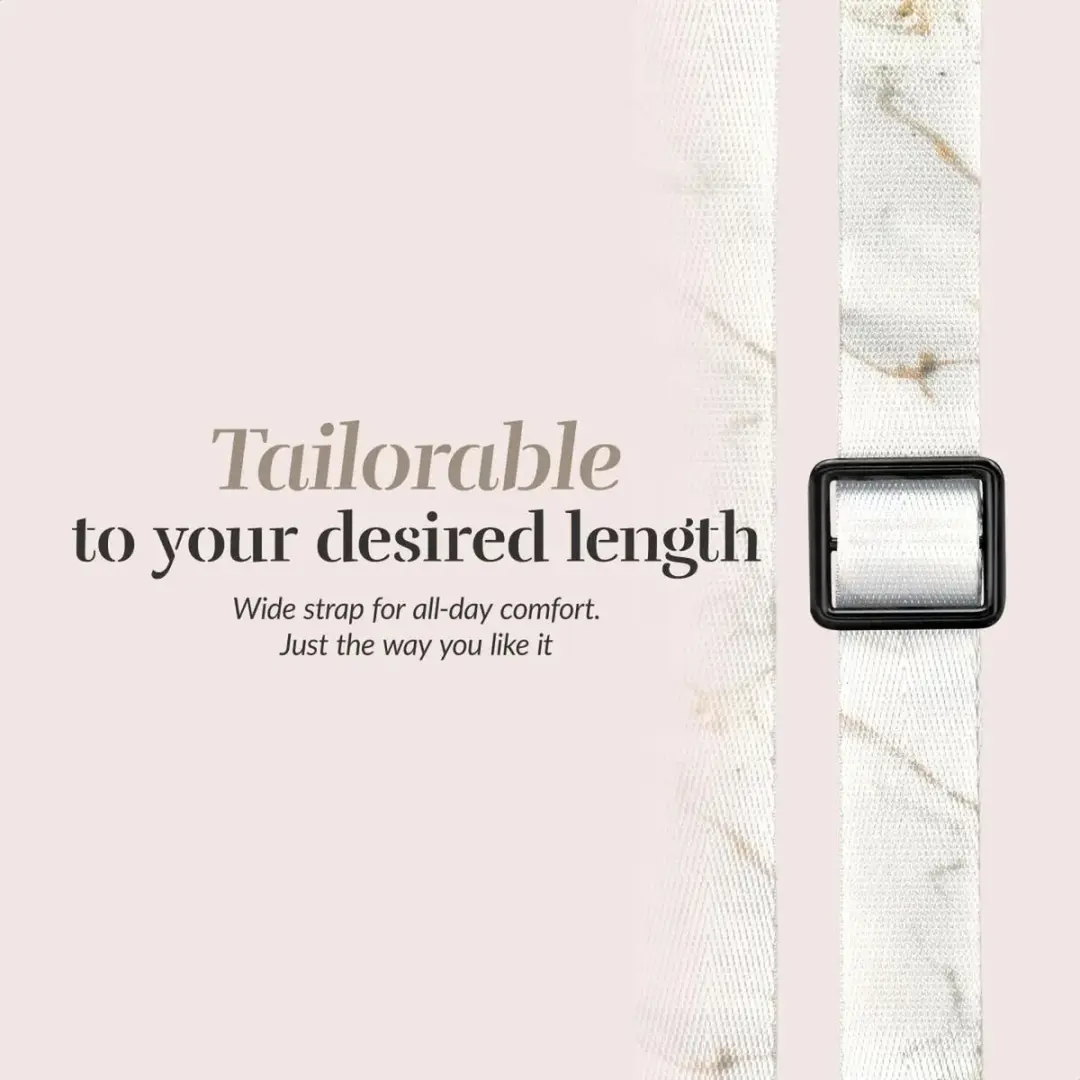Mobilize Mio Universeel Telefoonkoord Verstelbaar - White Marble