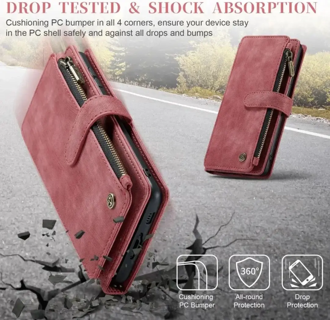 Caseme C30 Hoesje Samsung Galaxy S23 - Rood - afbeelding 6 van 6