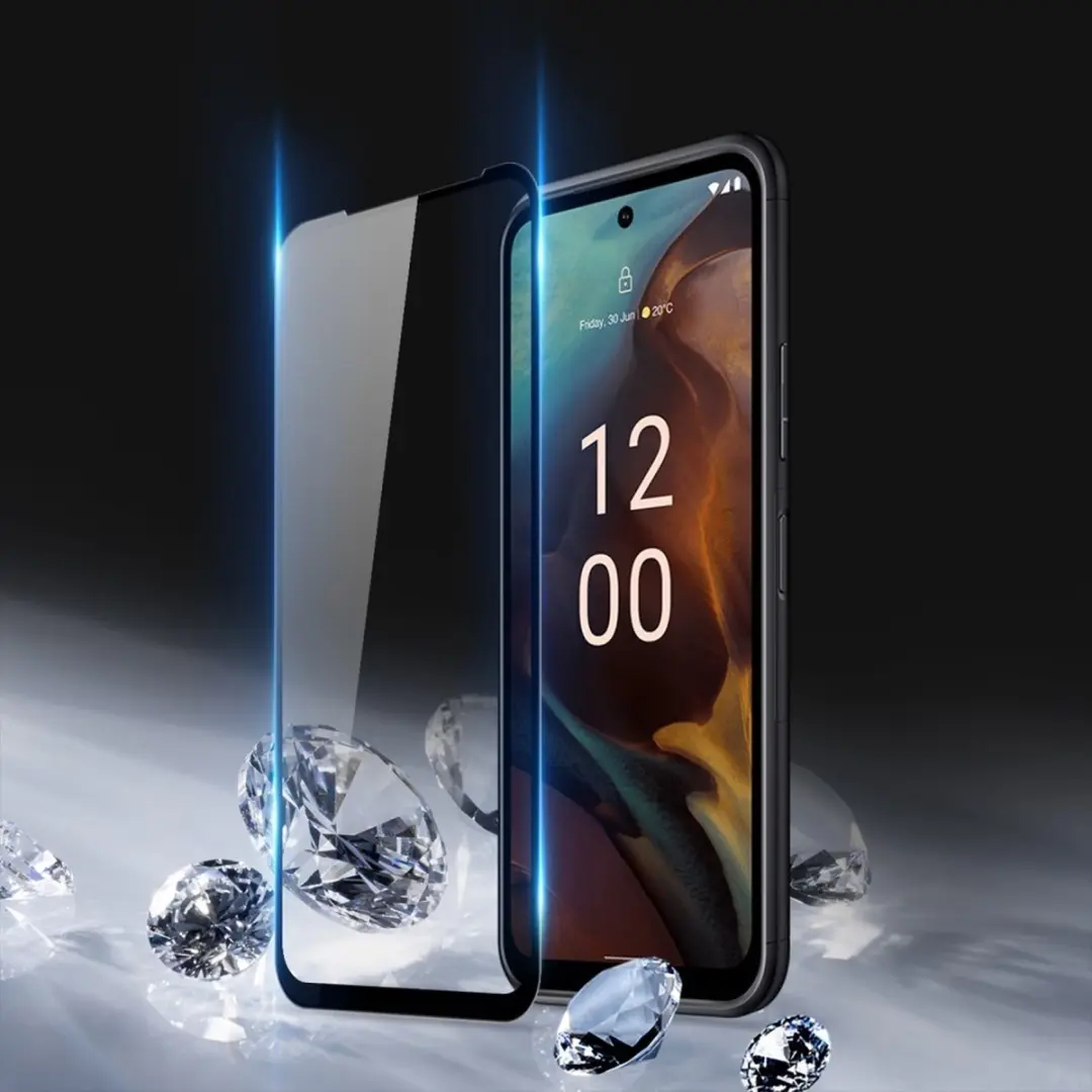 Dux Ducis Screen Protector Nokia XR21 - Full-Cover Tempered Glass - Zwart - afbeelding 6 van 6