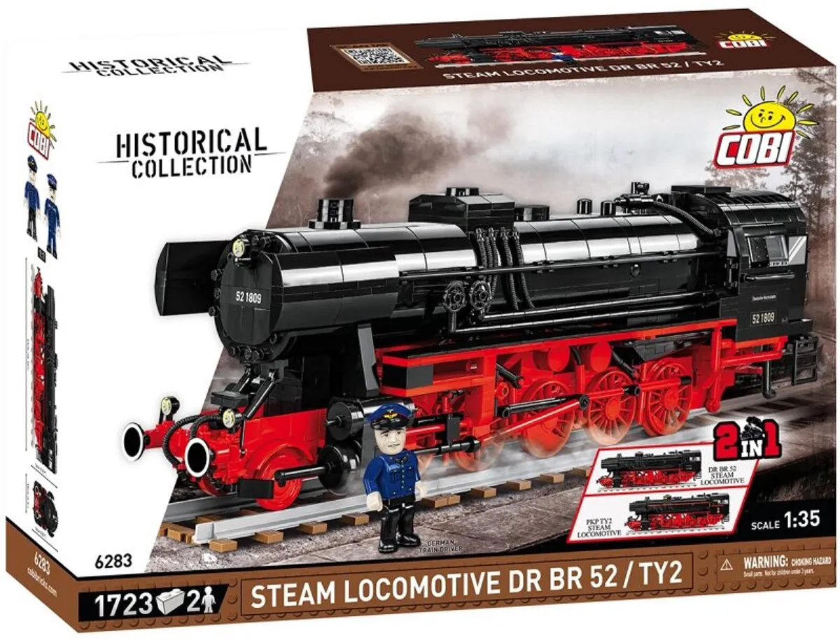 Cobi DR BR 52/TY2 Stoomlocomotief 1723 Onderdelen - Meerkleurig
