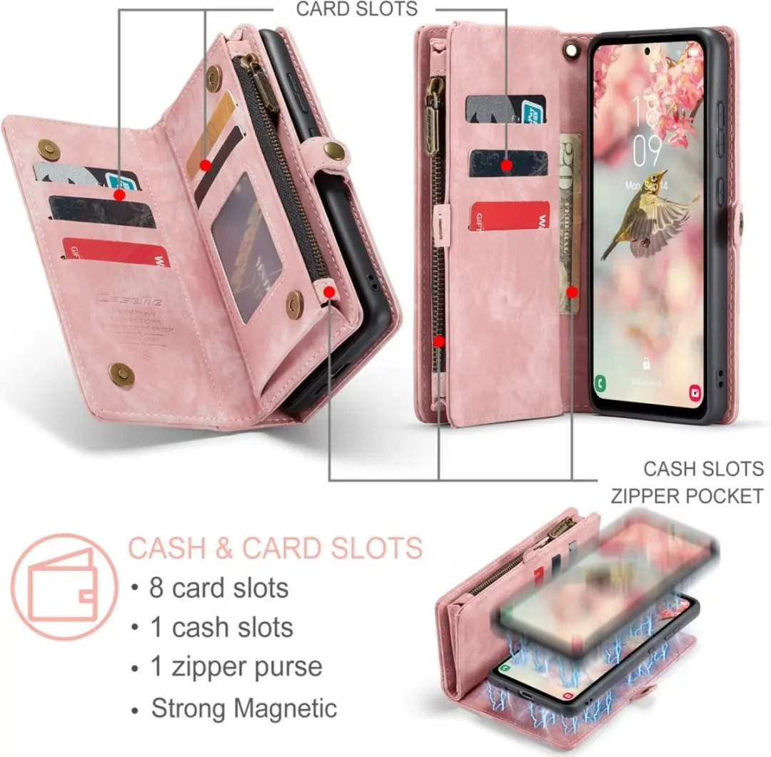 Caseme 008 Hoesje Samsung Galaxy A55 - Roze