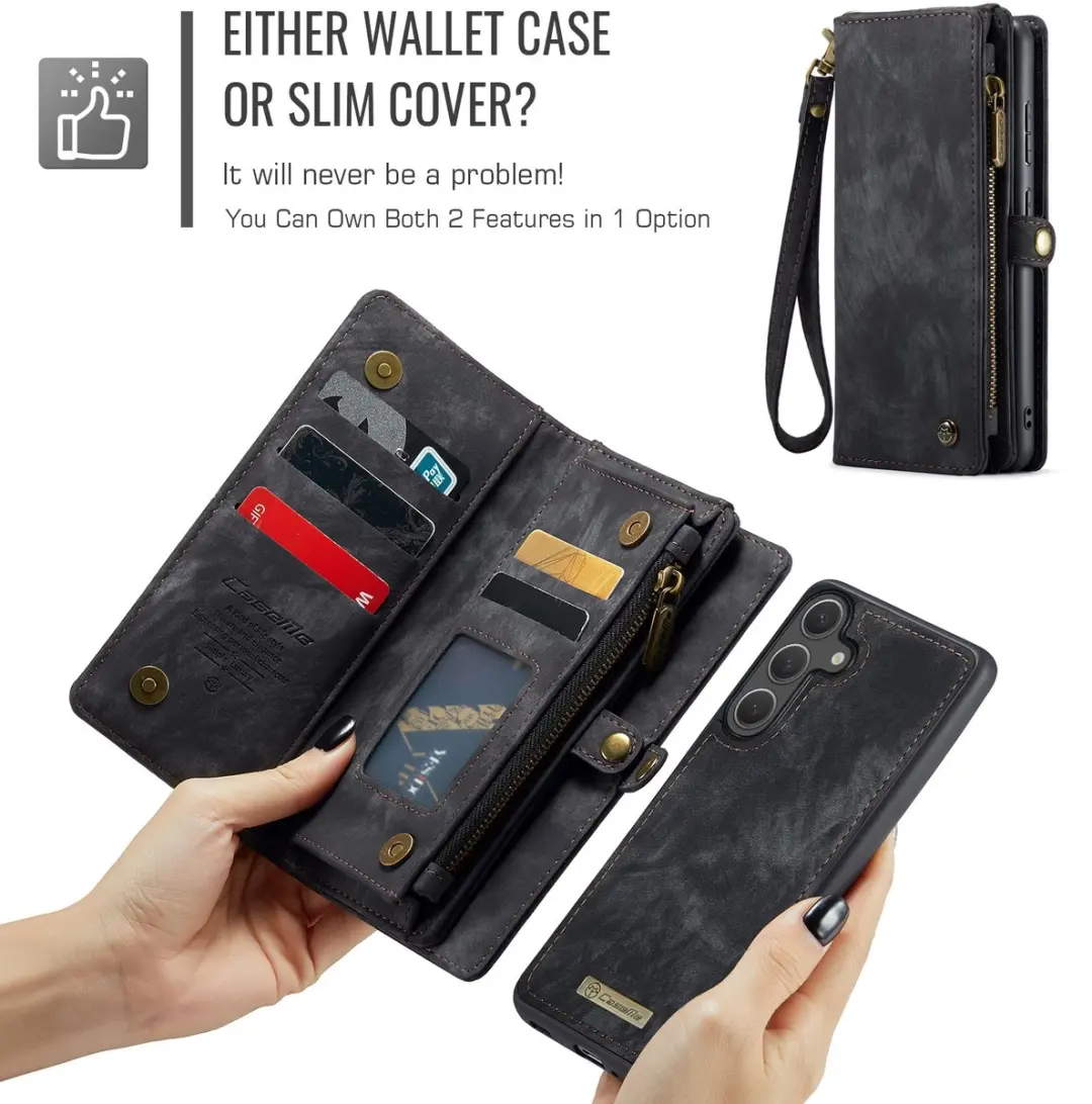 Caseme 008 2-in-1 Book Case Samsung Galaxy S26 - Zwart