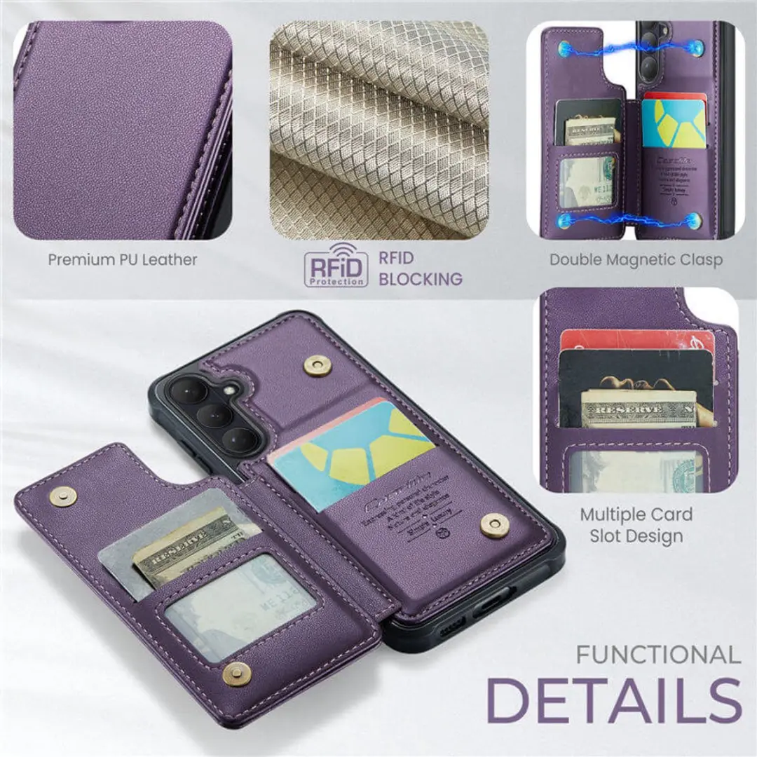 Caseme Portemonnee Backcover Galaxy S26+ - Anti-RFID - Paars
