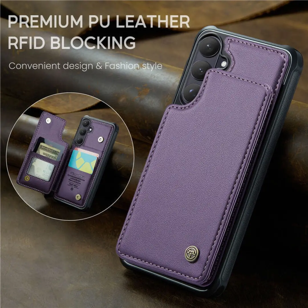 Caseme Portemonnee Backcover Galaxy S26+ - Anti-RFID - Paars