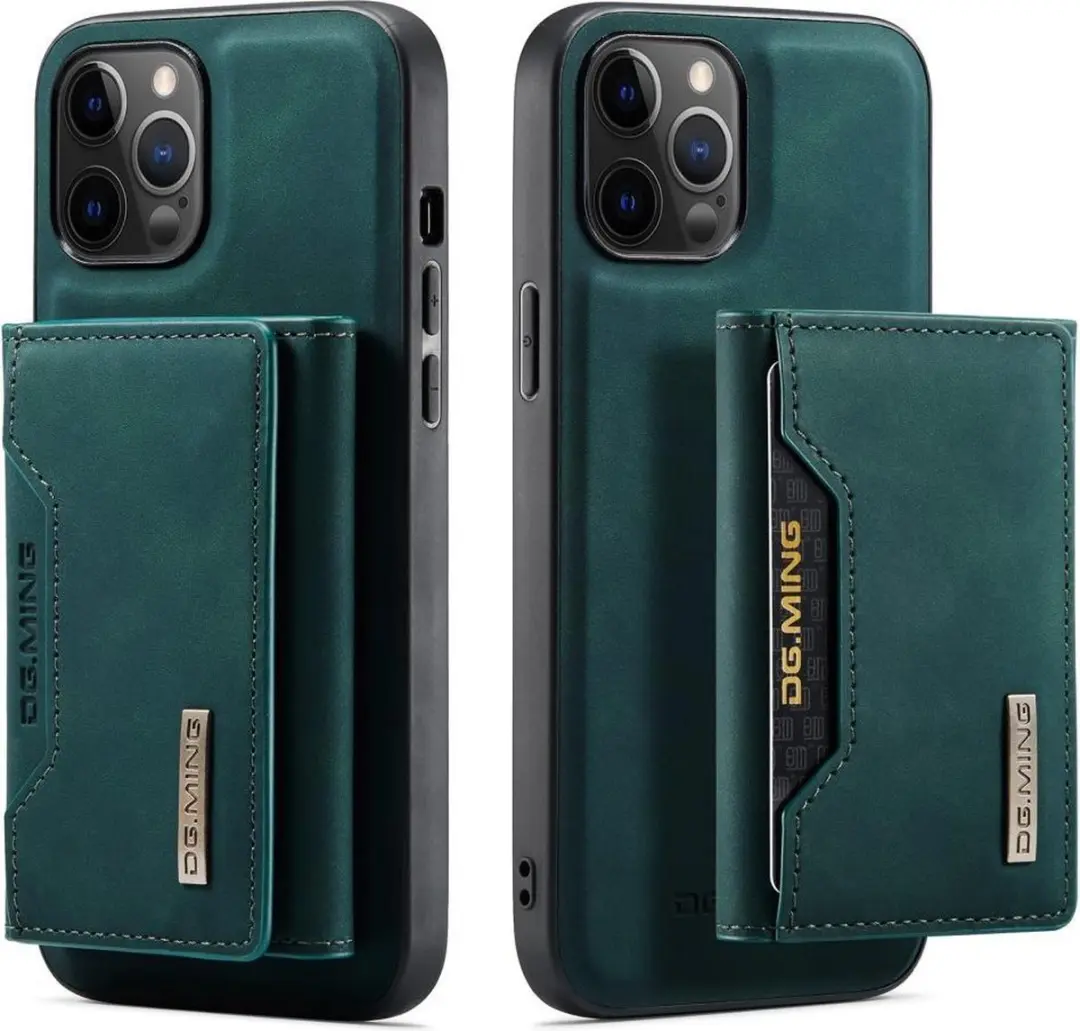 DG.MING iPhone 12 Pro Max Hoesje 2-in-1 Magnetisch Blauw - 8 Pasjes