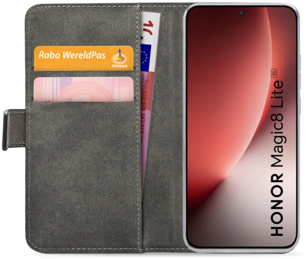 Mobilize Classic Gelly Wallet Bookcase Hoesje Honor Magic 8 Lite - Zwart