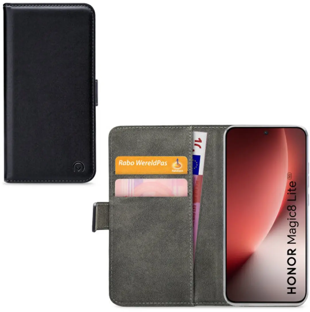Mobilize Classic Gelly Wallet Bookcase Hoesje Honor Magic 8 Lite - Zwart