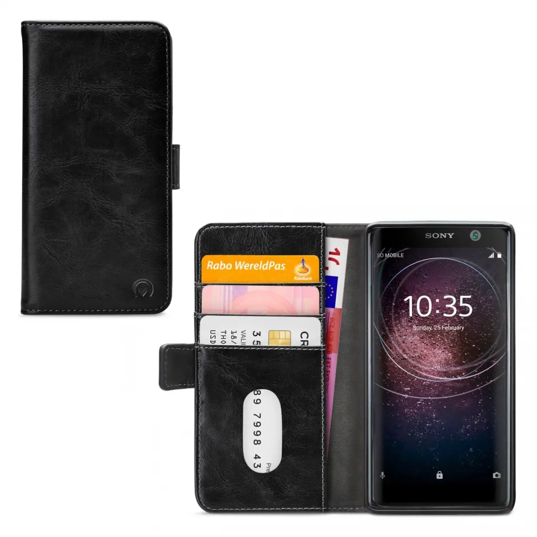 Mobilize Elite Gelly Bookcase Portemonnee Xperia XA2 Plus - Zwart