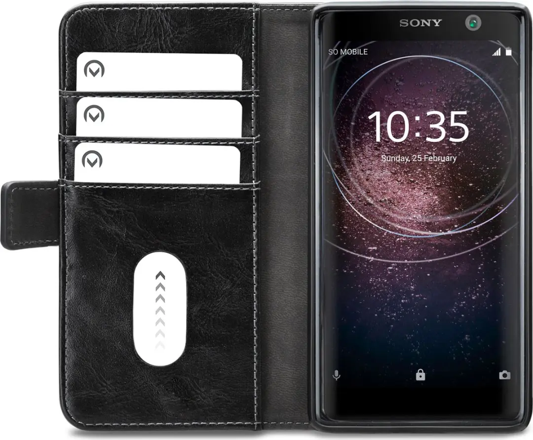 Mobilize Elite Gelly Bookcase Portemonnee Xperia XA2 Plus - Zwart