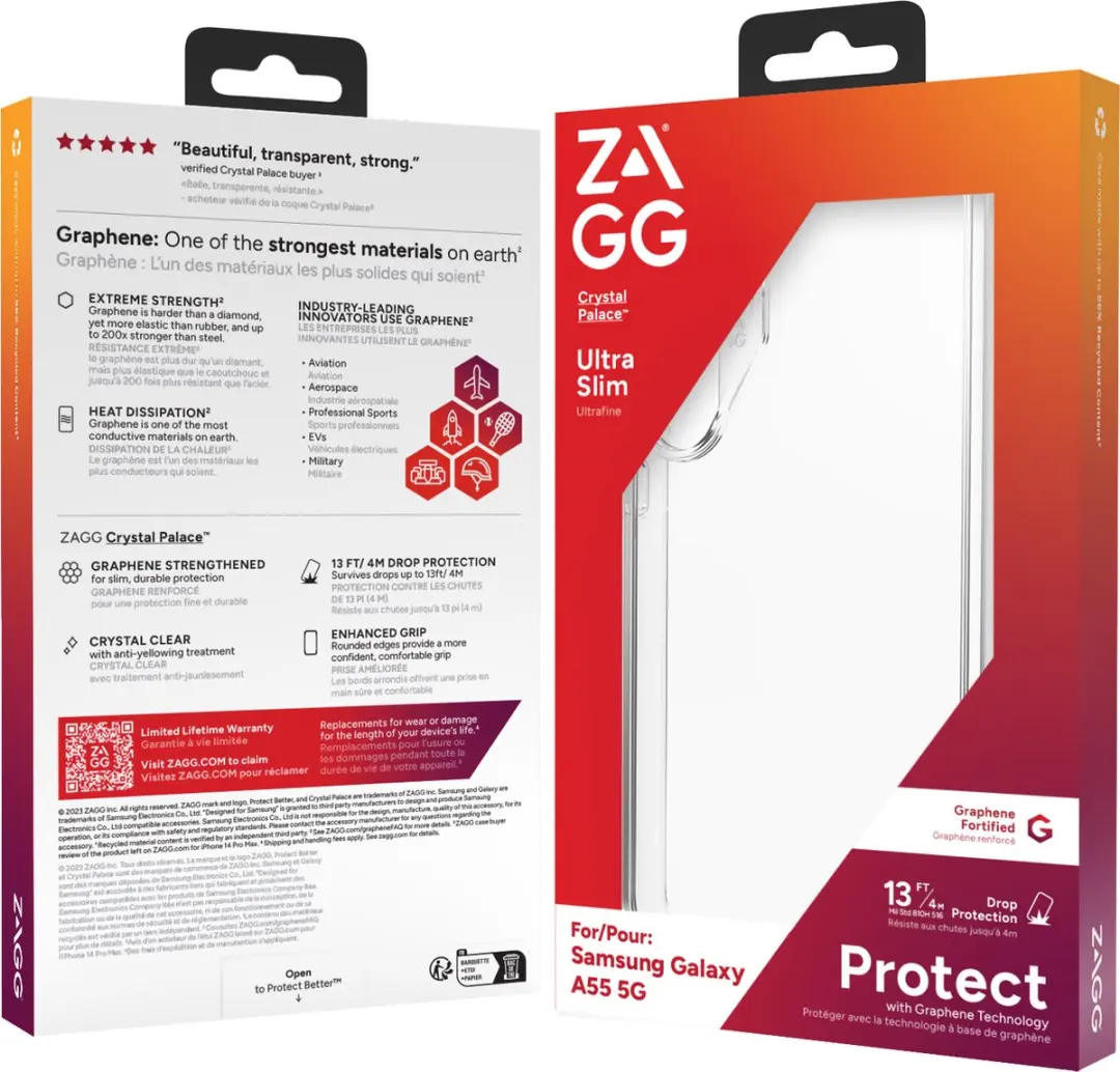 ZAGG Crystal Palace Hoesje Samsung Galaxy A55 702313997 - Transparant