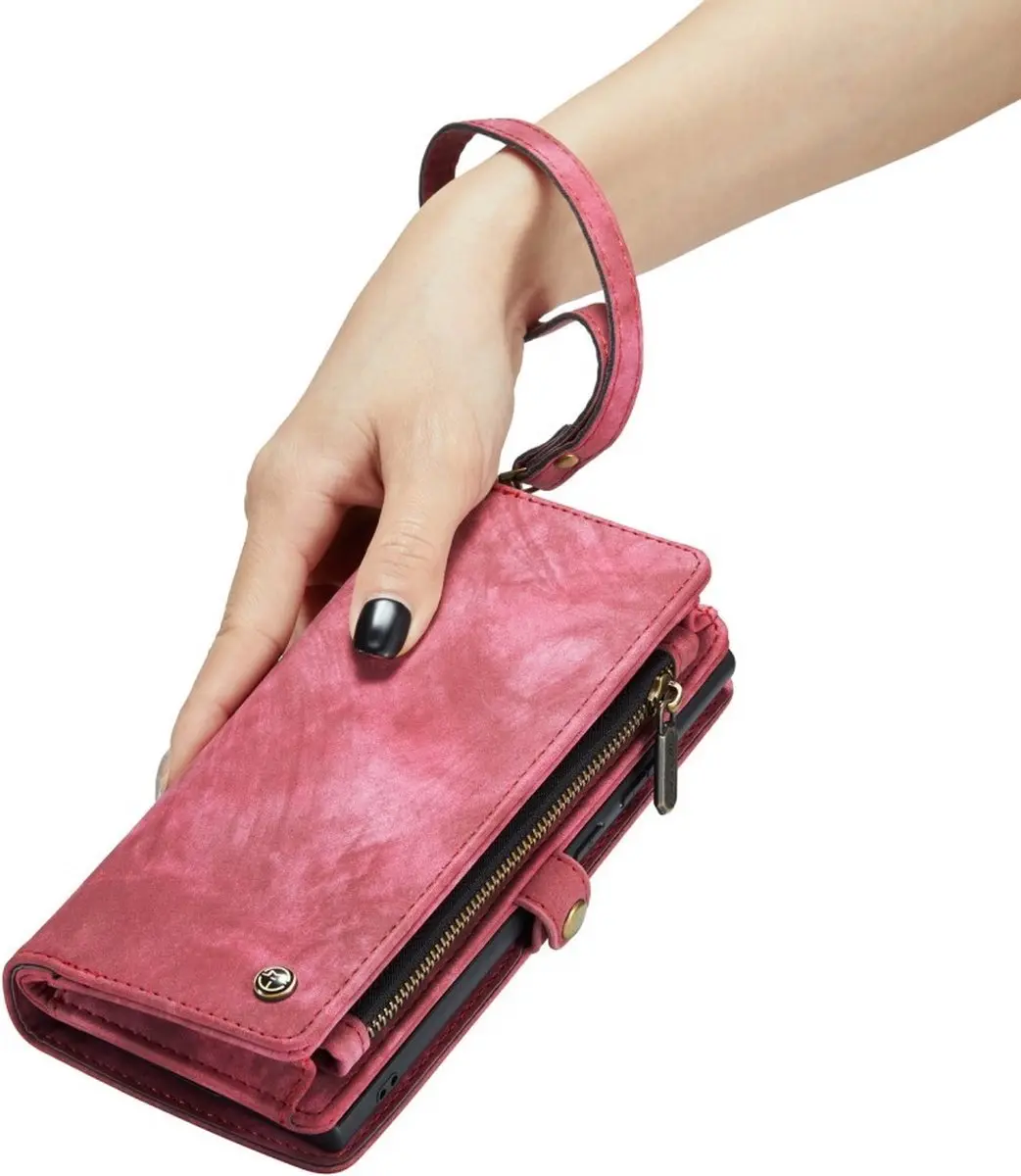 Caseme 008 iPhone Hoesje - Pink - 2-in-1 Book Case & Portemonnee