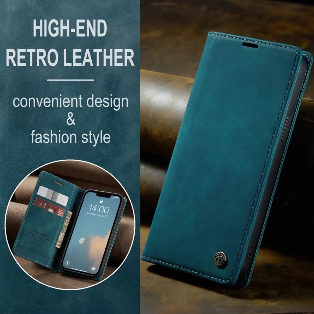 Caseme 013 Book Case iPhone Hoesje - Blauw