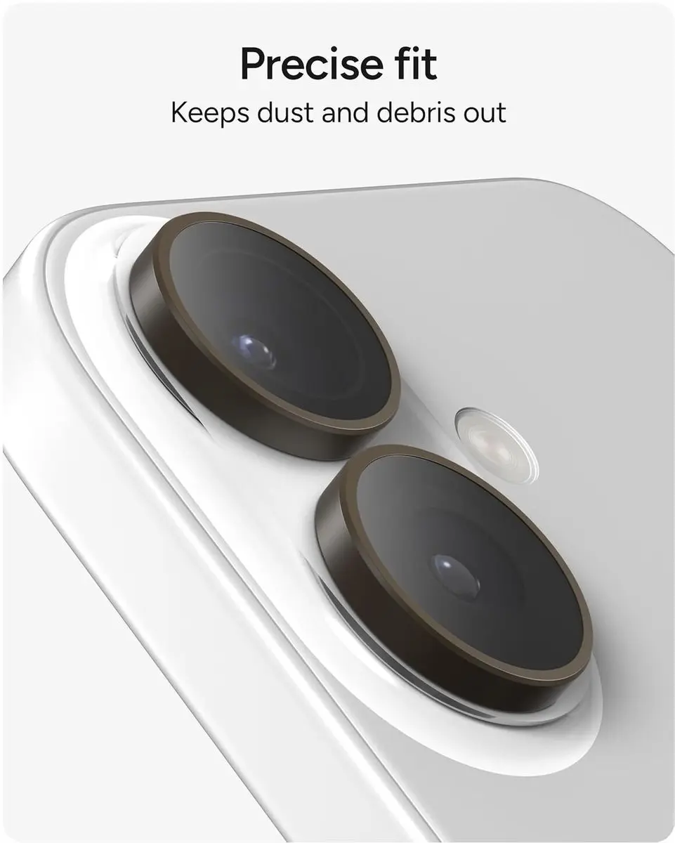 ZAGG Glass Elite Camera Protector iPhone 16/16 Plus/17 - 2 Stuks - Beige - afbeelding 6 van 6